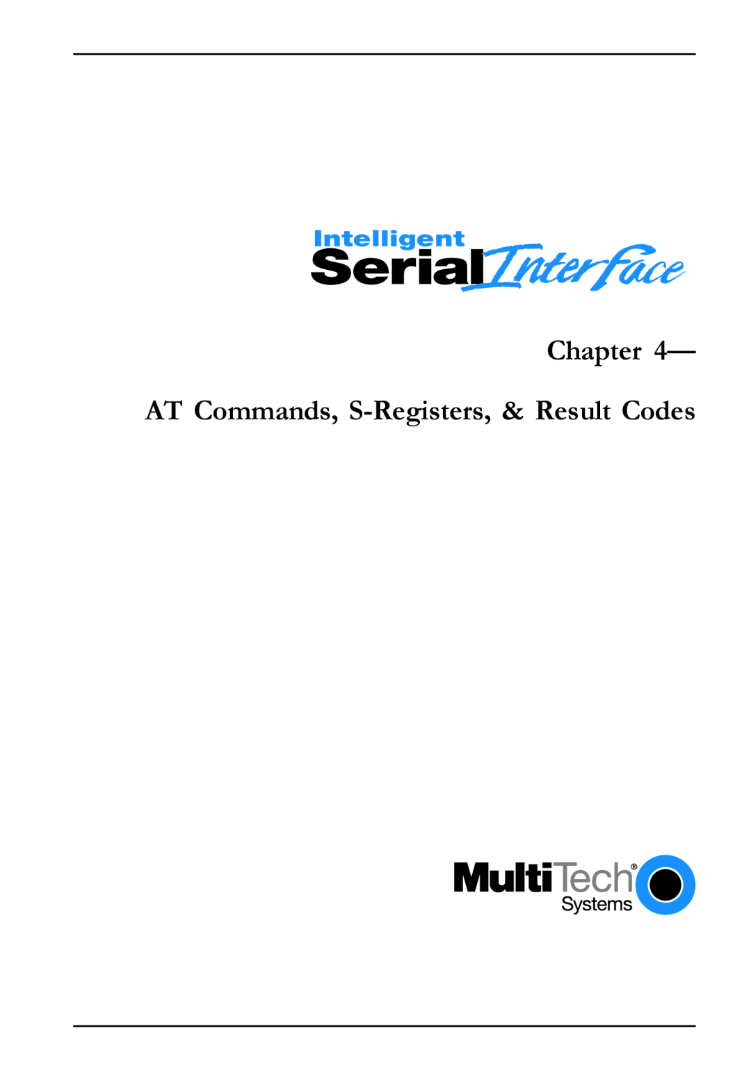Multi-Tech Systems ISI5634PCI/4/8 manual Chapter, AT Commands, S-Registers, & Result Codes 