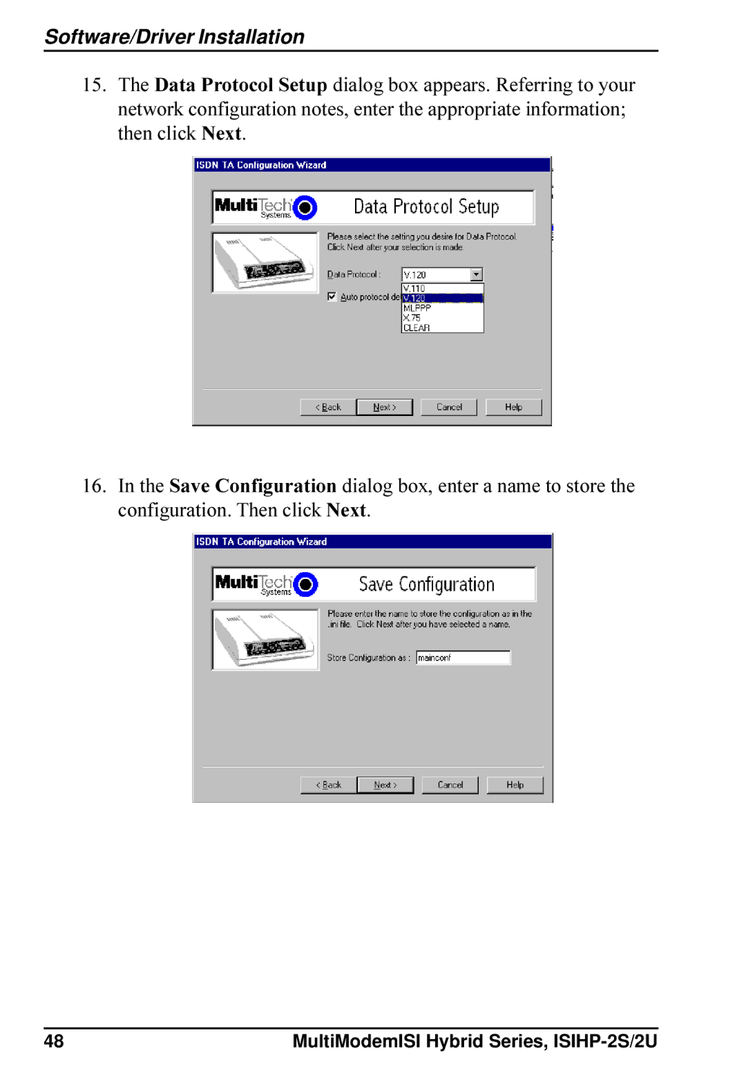 Multi-Tech Systems ISIHP-2S, ISIHP-2U quick start Software/Driver Installation 