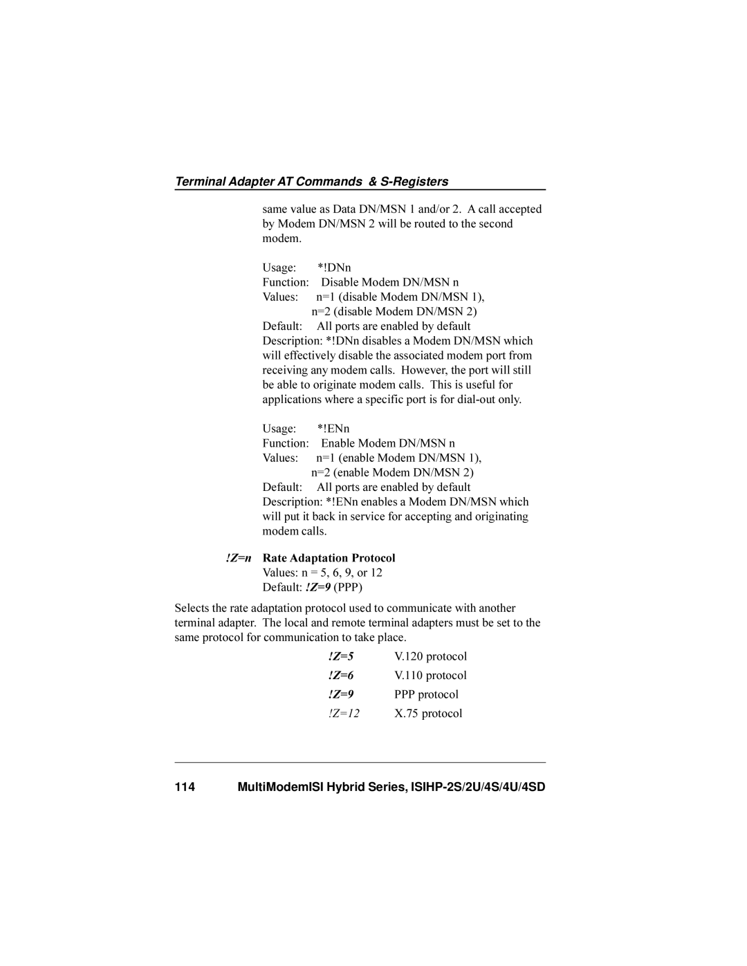 Multi-Tech Systems ISIHP-4U, ISIHP-4SD manual PPP protocol 