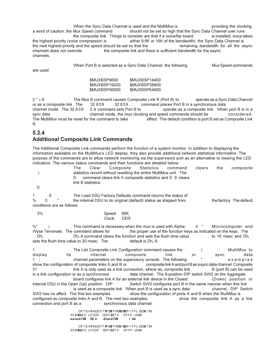 Multi-Tech Systems MMV1600 owner manual Additional Composite Link Commands, $Muxb 