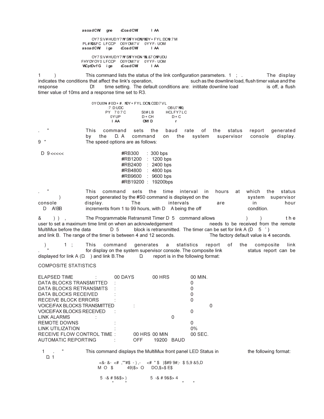 Multi-Tech Systems MMV1600 List Composite, #RBxxxxx, Report Time, #RT0-99, Programmable, Retransmit Timer, LED Status 