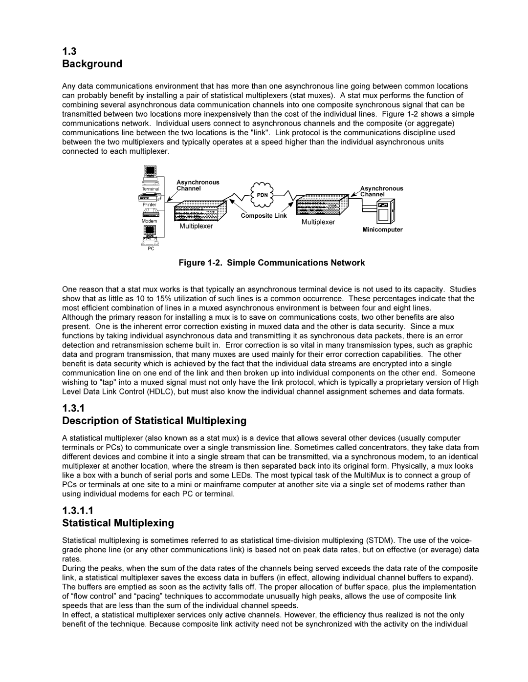 Multi-Tech Systems MMV1600 owner manual Background, Description of Statistical Multiplexing 