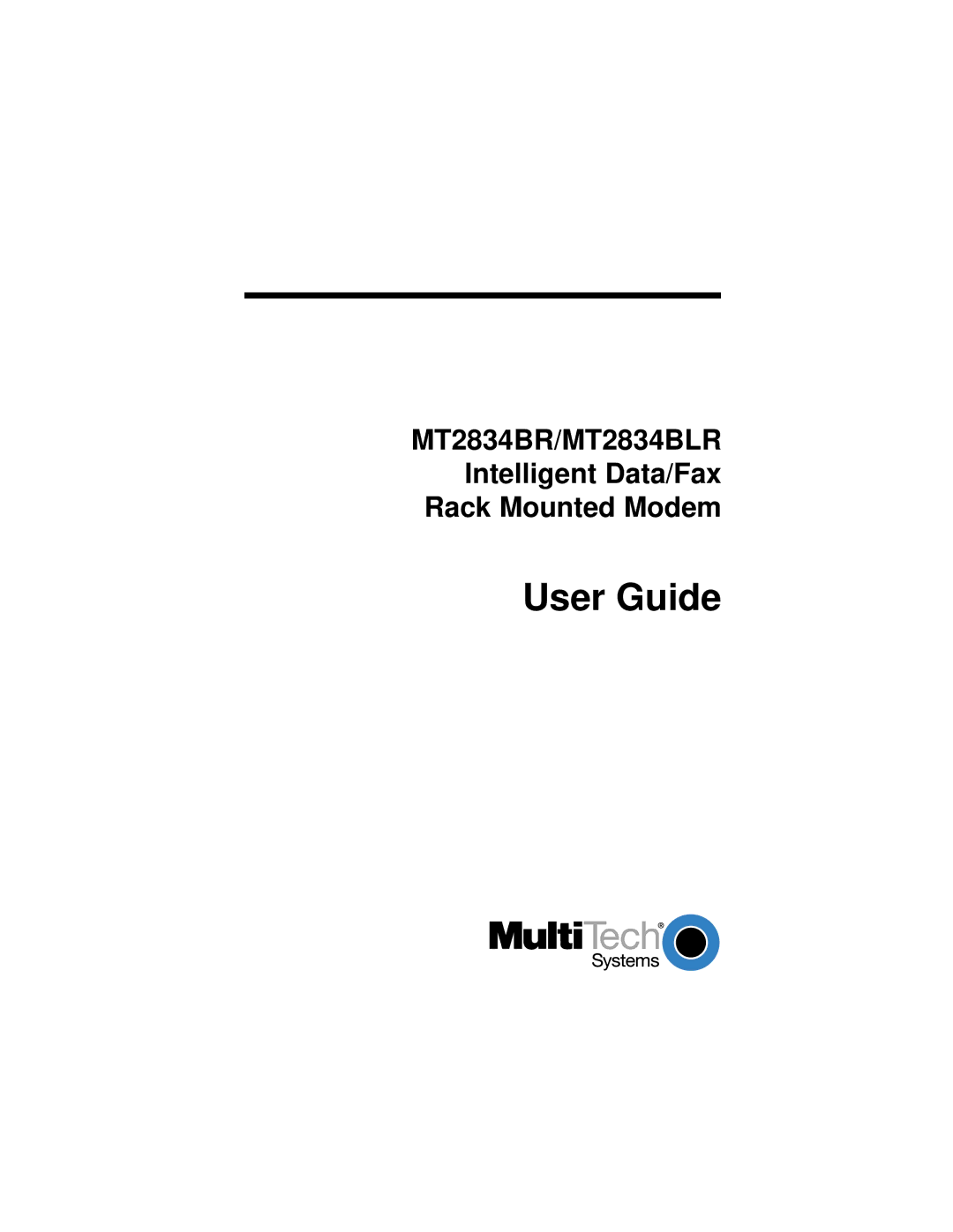 Multi-Tech Systems MT2834BR, MT2834BLR manual User Guide 