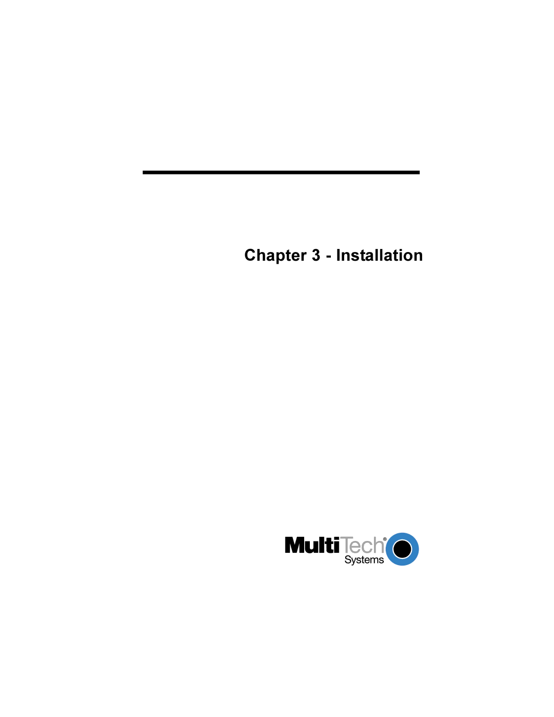 Multi-Tech Systems MT2834BR, MT2834BLR manual Installation 