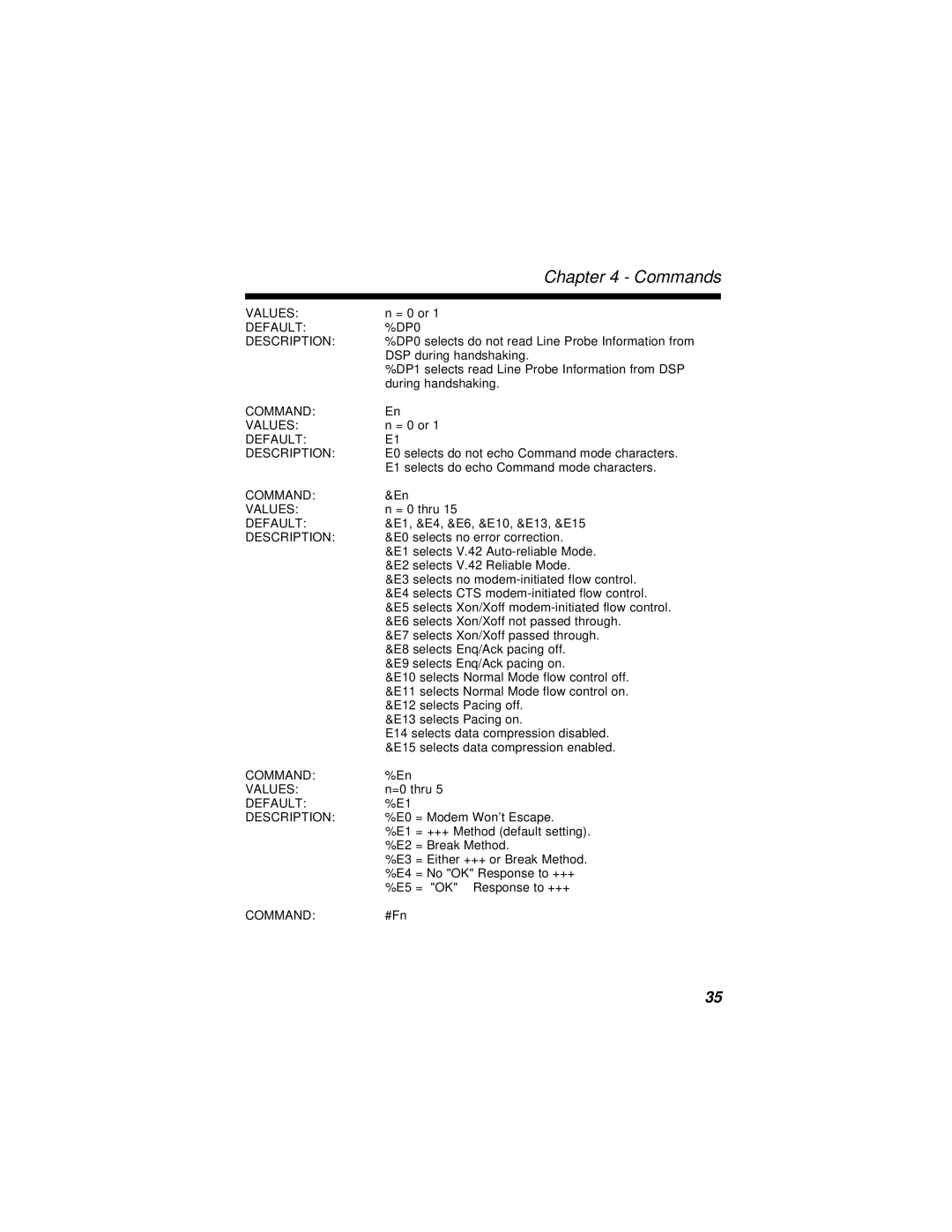 Multi-Tech Systems MT2834BR, MT2834BLR manual DP0 