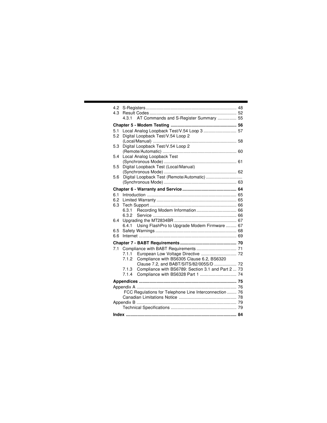 Multi-Tech Systems MT2834BLR, MT2834BR manual AT Commands and S-Register Summary 