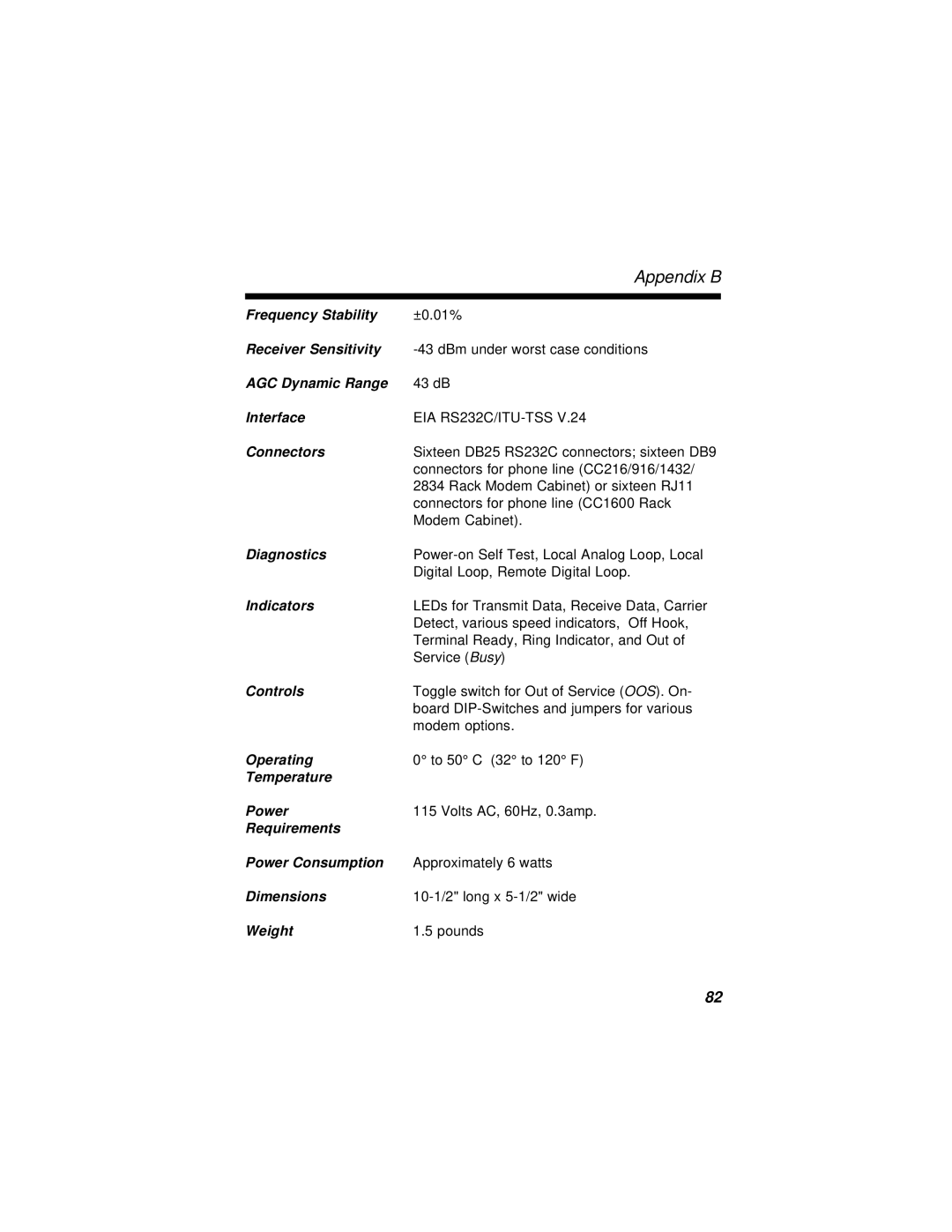 Multi-Tech Systems MT2834BLR, MT2834BR manual Frequency Stability 