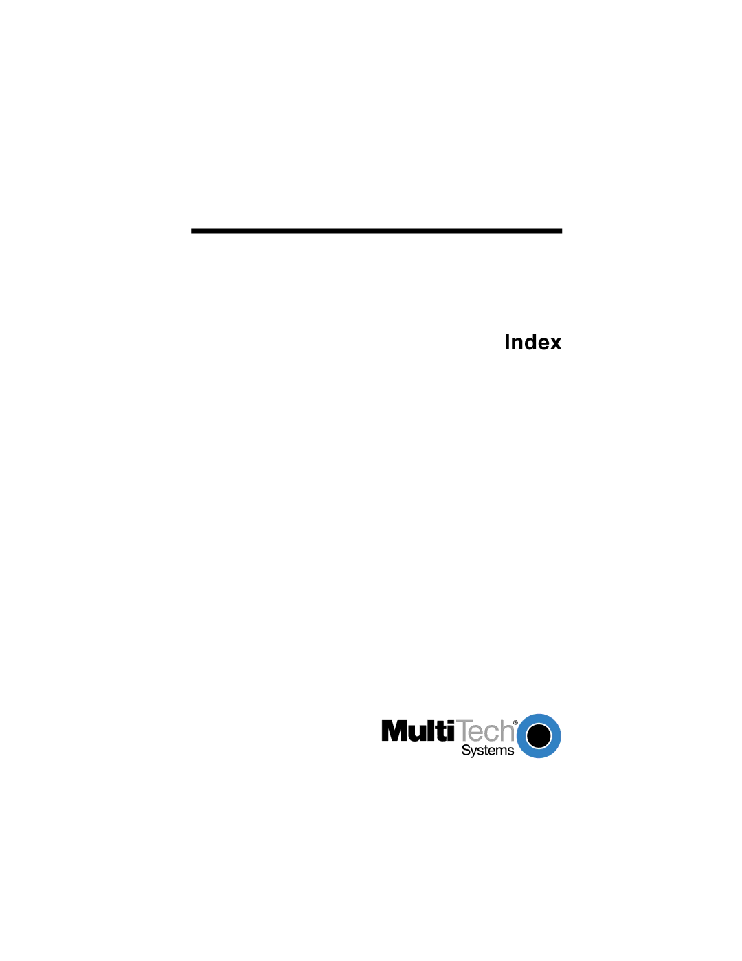 Multi-Tech Systems MT2834BR, MT2834BLR manual Index 