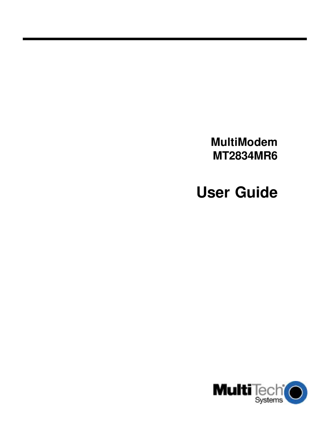 Multi-Tech Systems MT2834MR6 manual User Guide 