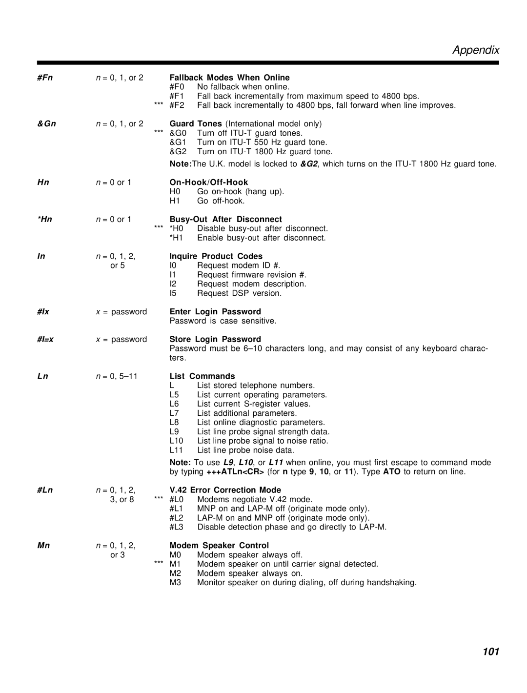 Multi-Tech Systems MT2834MR6 manual 101 