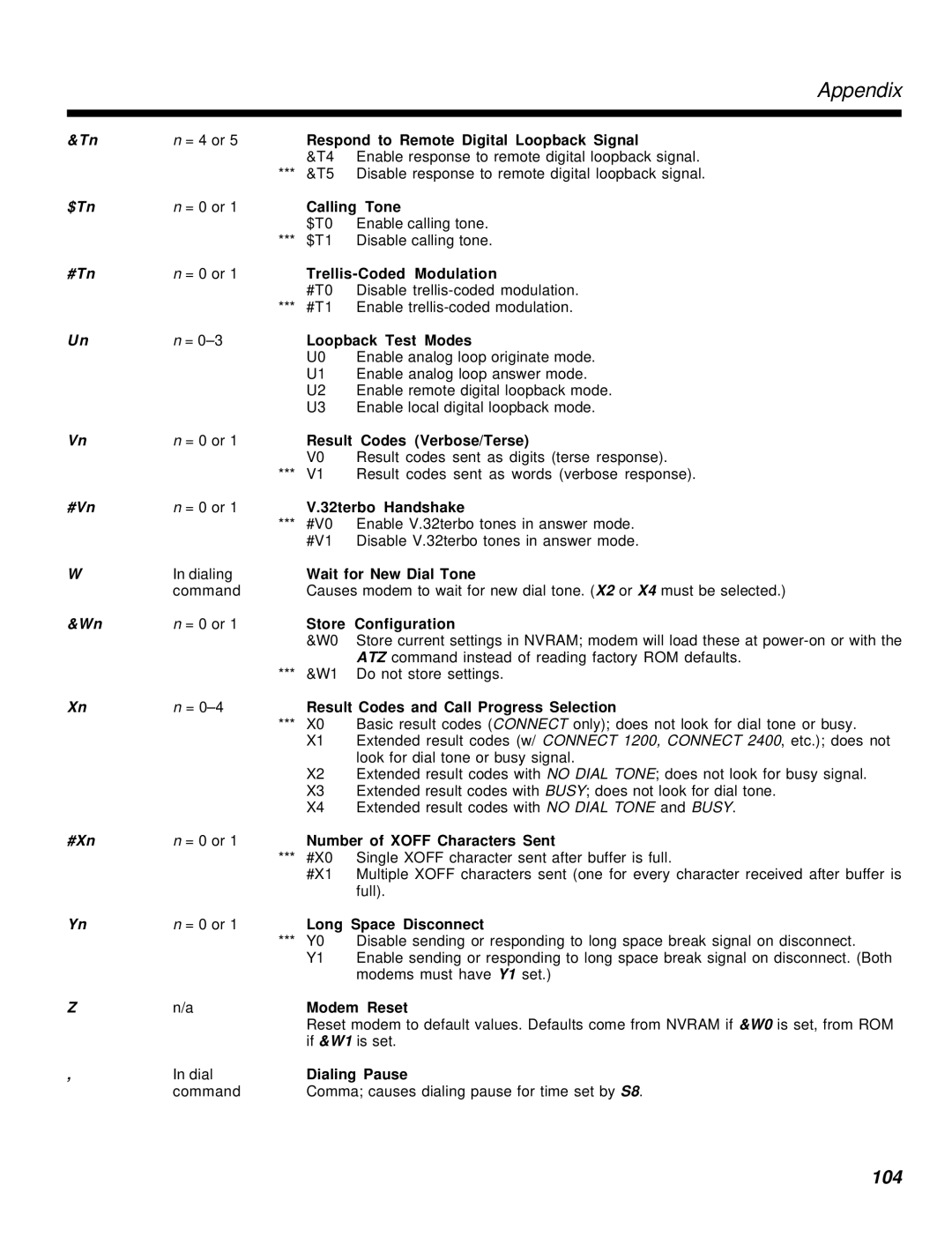 Multi-Tech Systems MT2834MR6 manual 104 