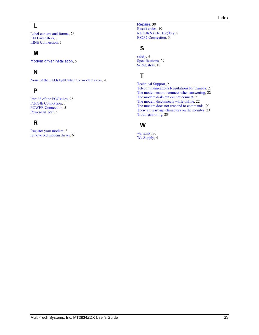 Multi-Tech Systems MT2834ZDX manual Modem driver installation 