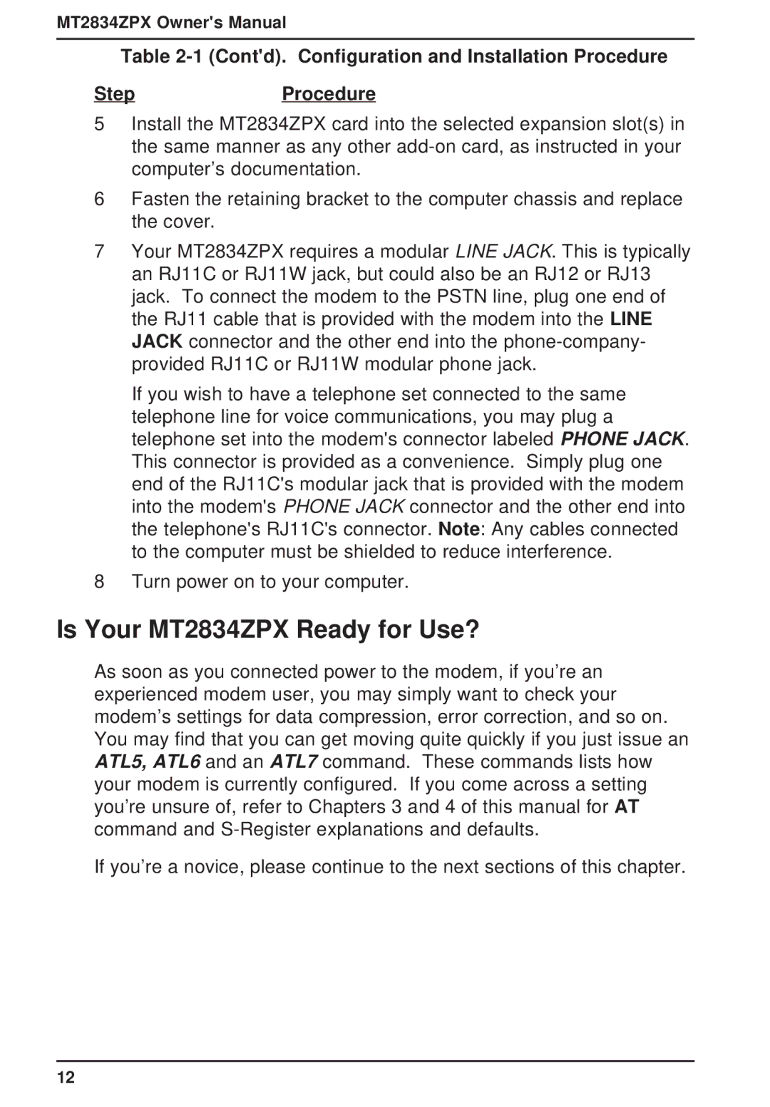 Multi-Tech Systems owner manual Is Your MT2834ZPX Ready for Use? 