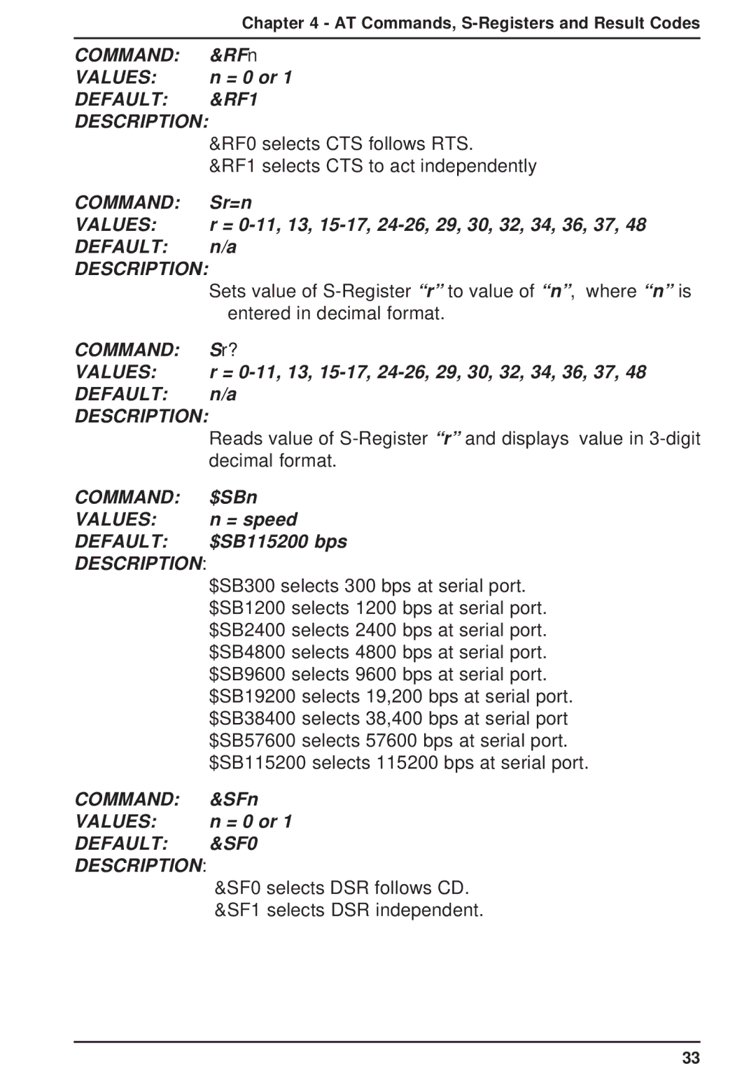 Multi-Tech Systems MT2834ZPX owner manual RFn 