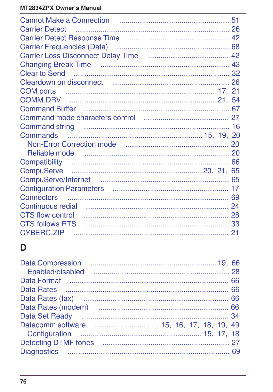 Multi-Tech Systems MT2834ZPX owner manual 15, 19 