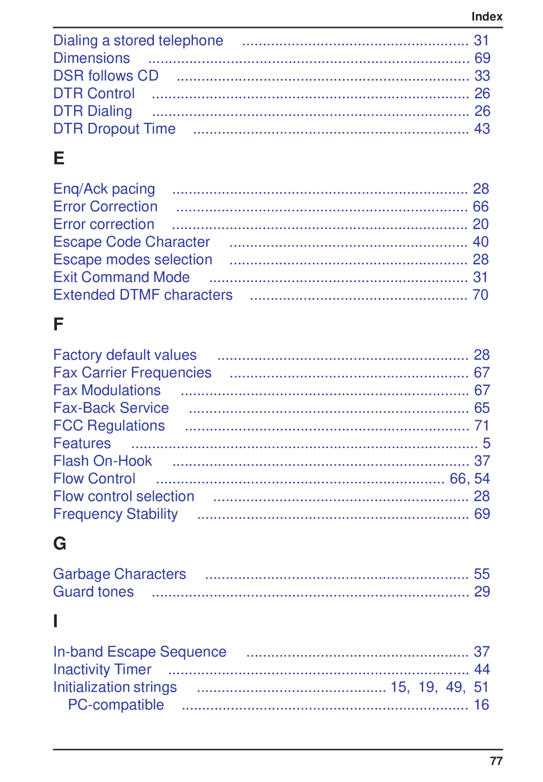 Multi-Tech Systems MT2834ZPX owner manual In-band Escape Sequence 