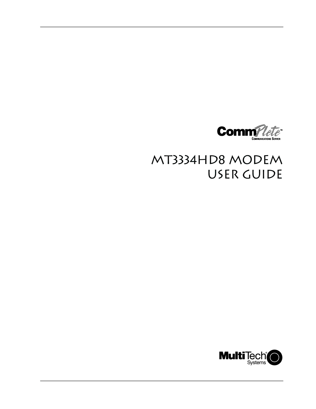 Multi-Tech Systems manual MT3334HD8 Modem User Guide 