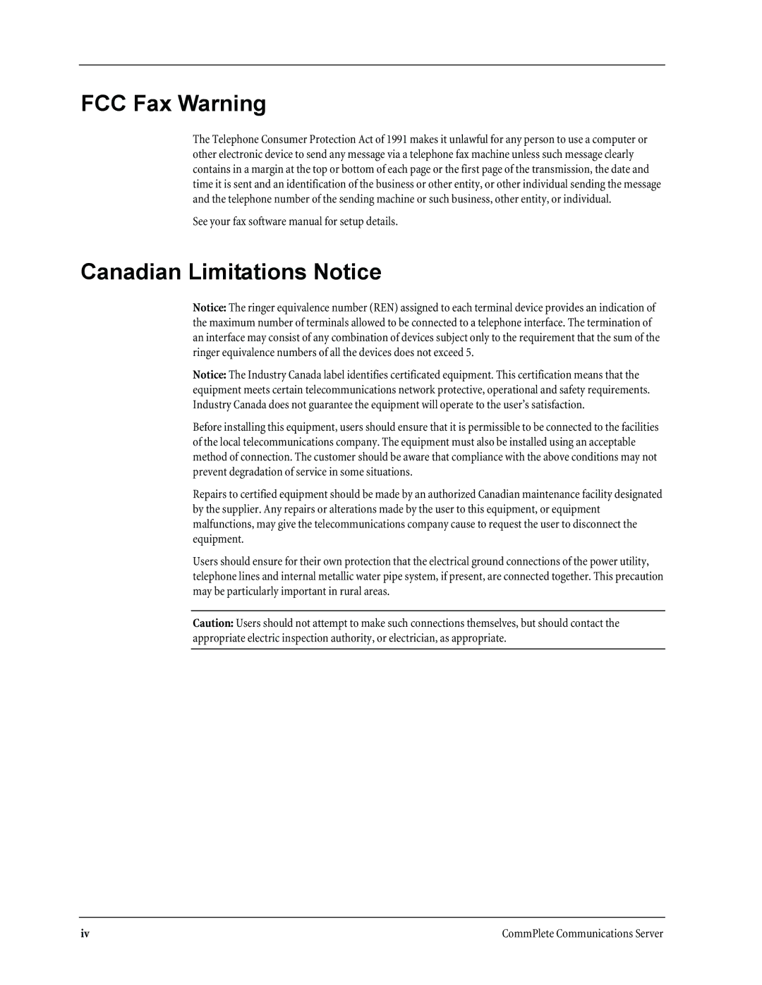 Multi-Tech Systems MT3334HD8 manual FCC Fax Warning, Canadian Limitations Notice 