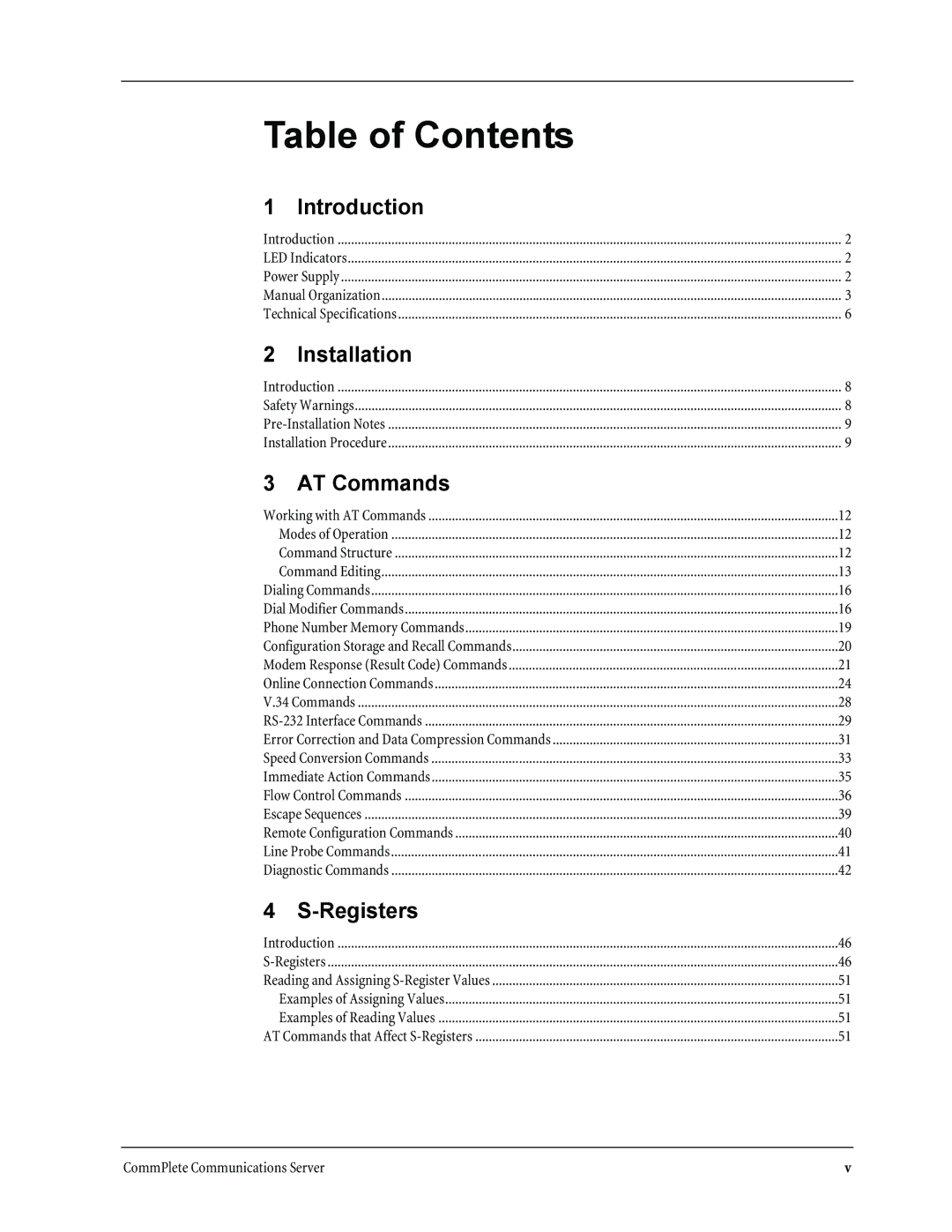 Multi-Tech Systems MT3334HD8 manual Table of Contents 