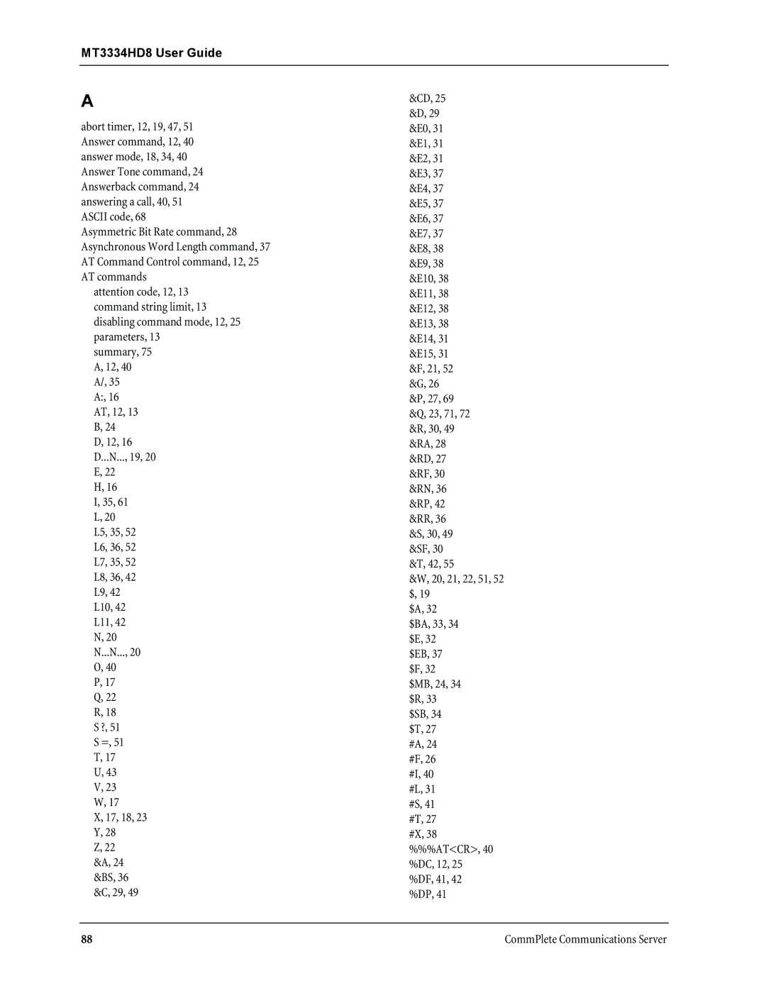 Multi-Tech Systems manual MT3334HD8 User Guide 