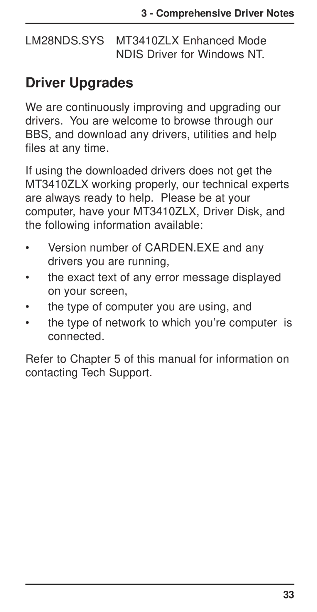 Multi-Tech Systems MT3410ZLX-T/2 owner manual Driver Upgrades 