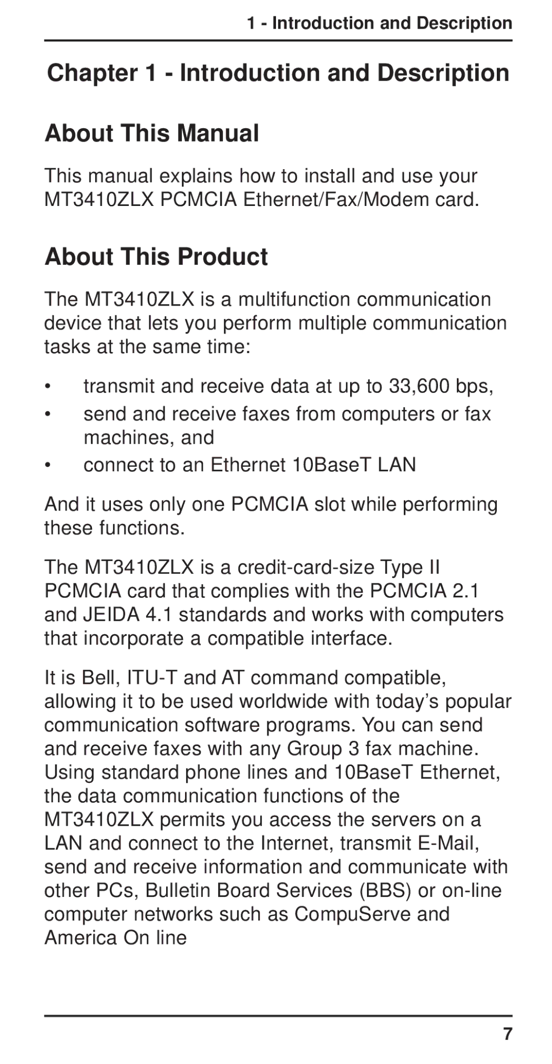 Multi-Tech Systems MT3410ZLX-T/2 owner manual Introduction and Description About This Manual, About This Product 