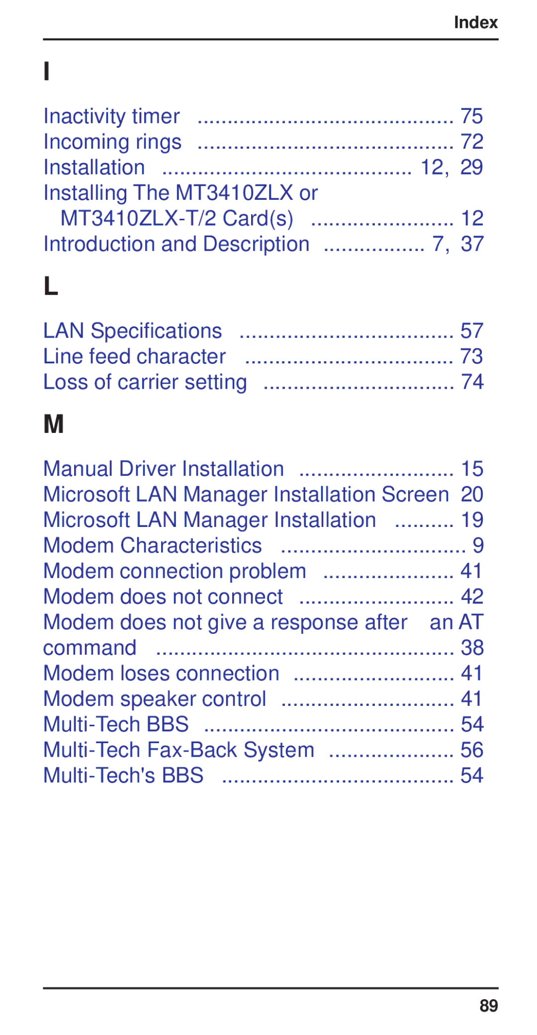 Multi-Tech Systems MT3410ZLX-T/2 owner manual Installation Installing The MT3410ZLX or 