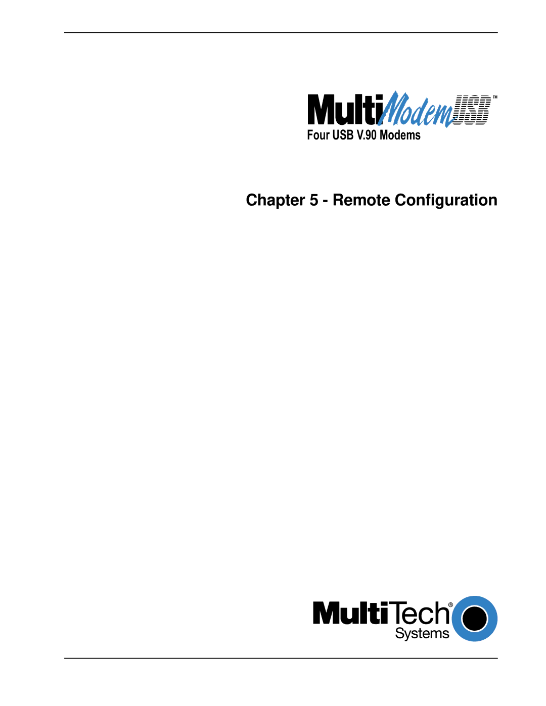 Multi-Tech Systems MT4X56USB manual Remote Configuration 