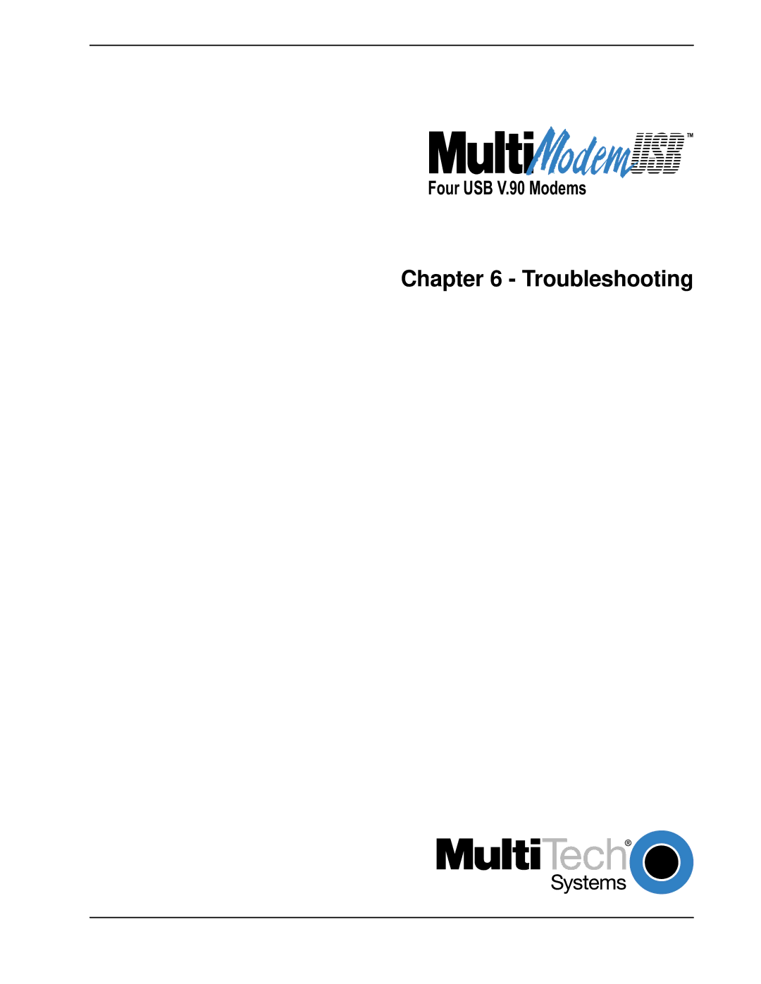 Multi-Tech Systems MT4X56USB manual Troubleshooting 