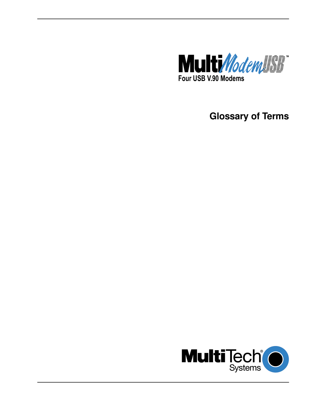 Multi-Tech Systems MT4X56USB manual Glossary of Terms 