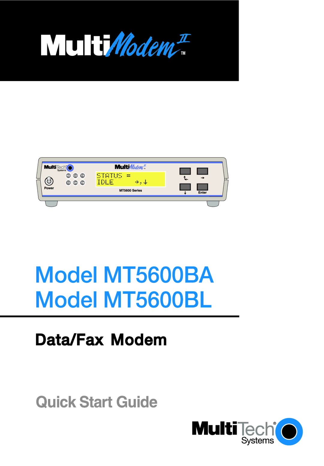 Multi-Tech Systems MT5600BA manual 