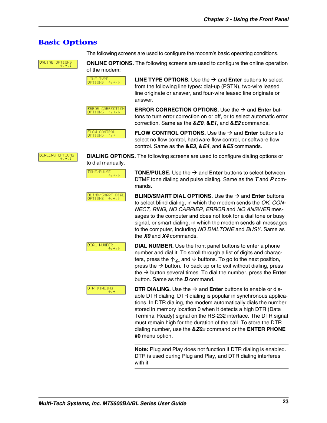 Multi-Tech Systems MT5600BAV.92, MT5600BLV.90, MT5600BAV.90 manual Multi-Tech Systems, Inc. MT5600BA/BL Series User Guide 