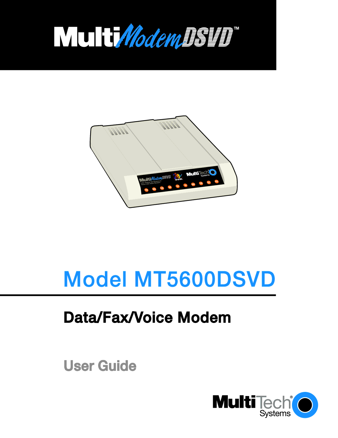 Multi-Tech Systems MT5600DSVD manual 