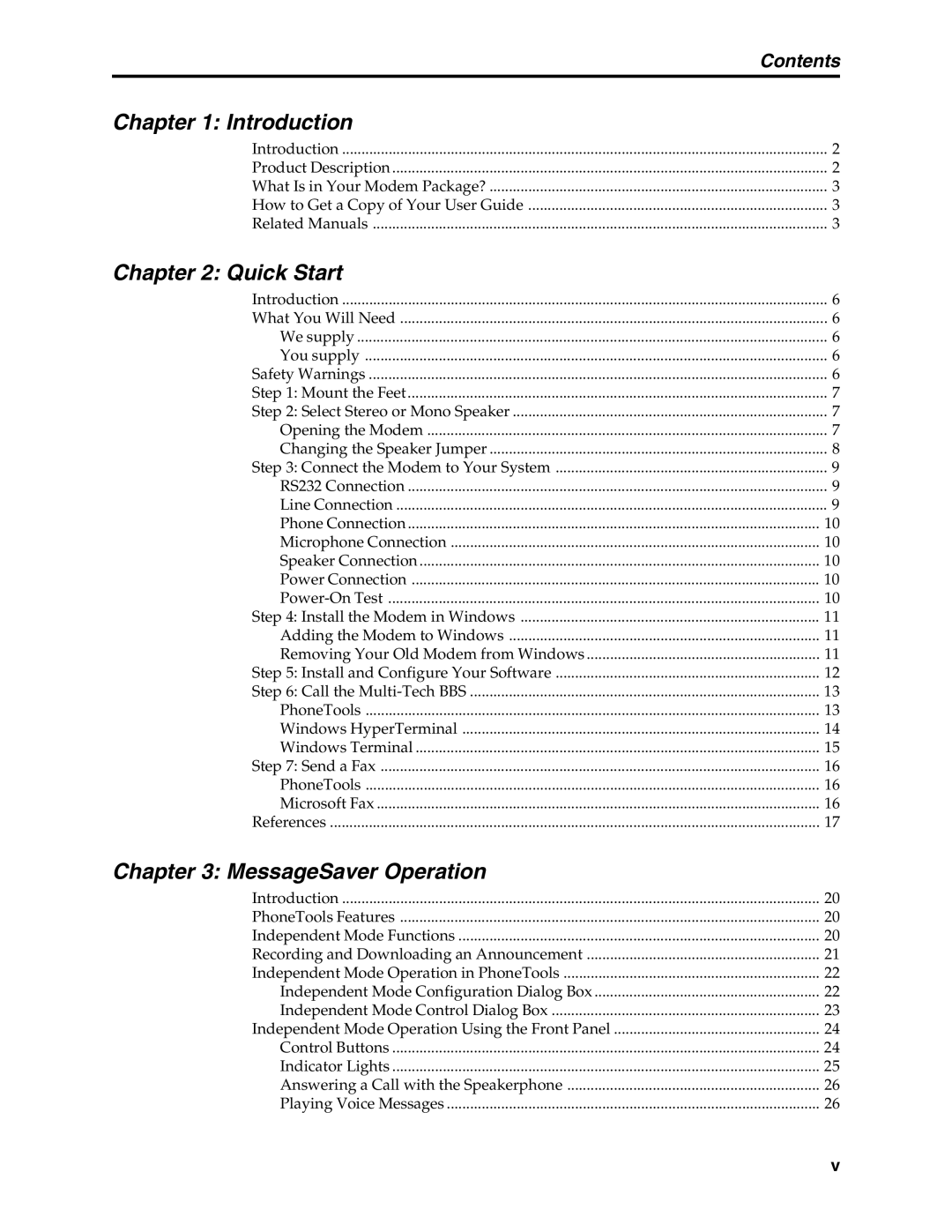 Multi-Tech Systems MT5634MSV manual Introduction, Quick Start, MessageSaver Operation 