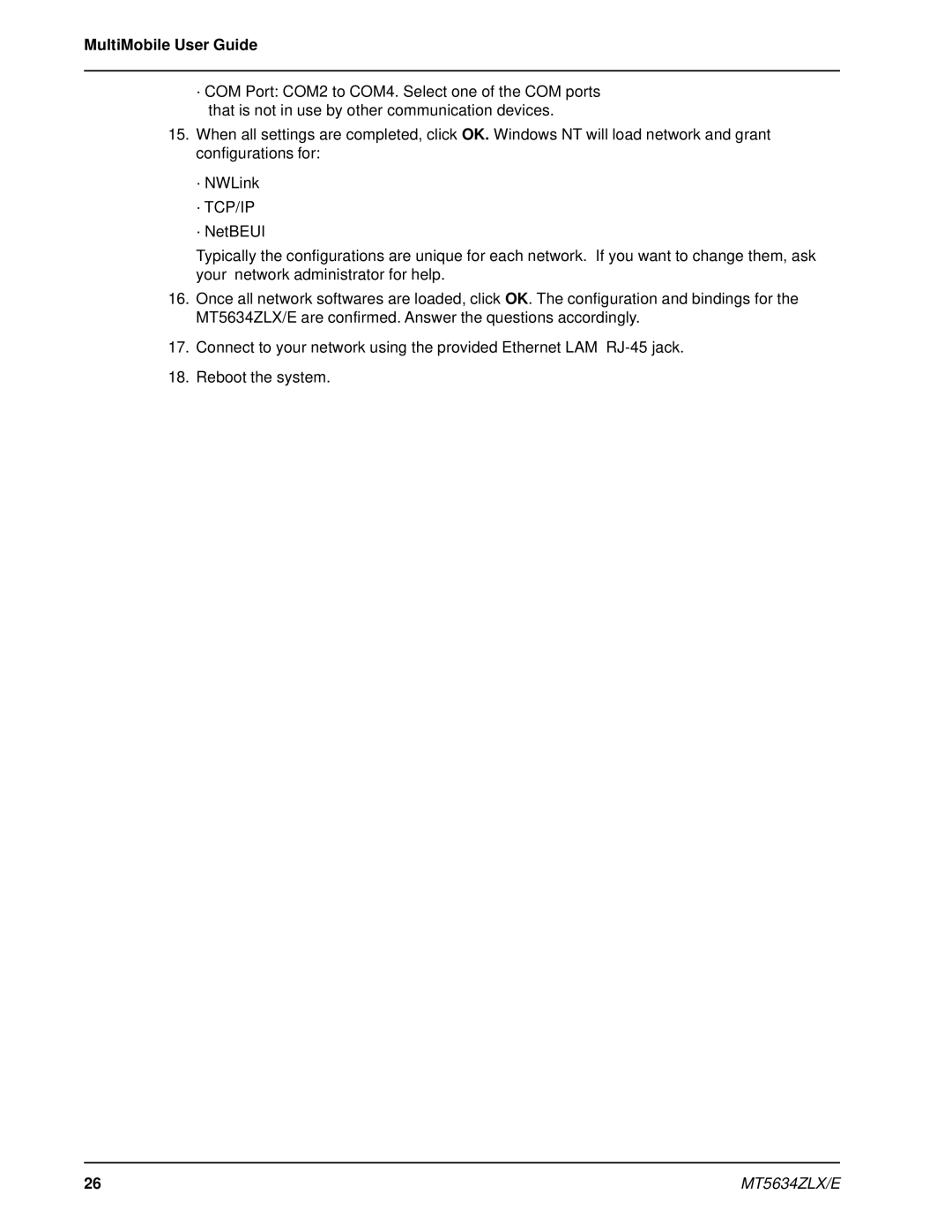 Multi-Tech Systems MT5634ZLXE-T, MT5634ZLX 2 manual · Tcp/Ip 