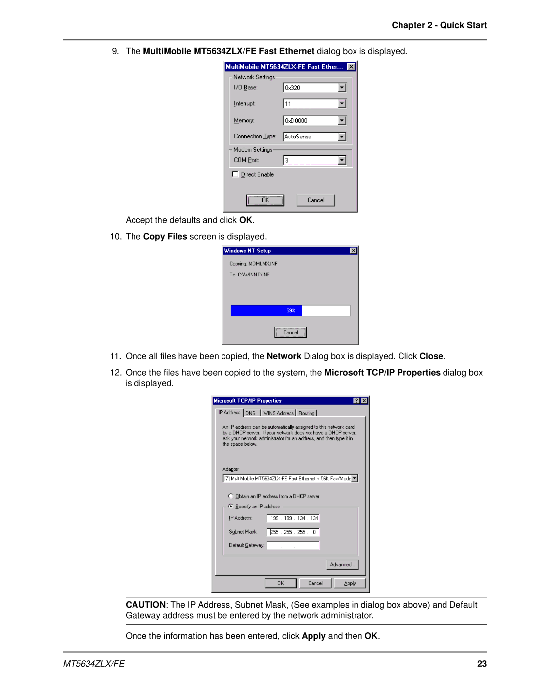 Multi-Tech Systems MT5634ZLX/FE manual 