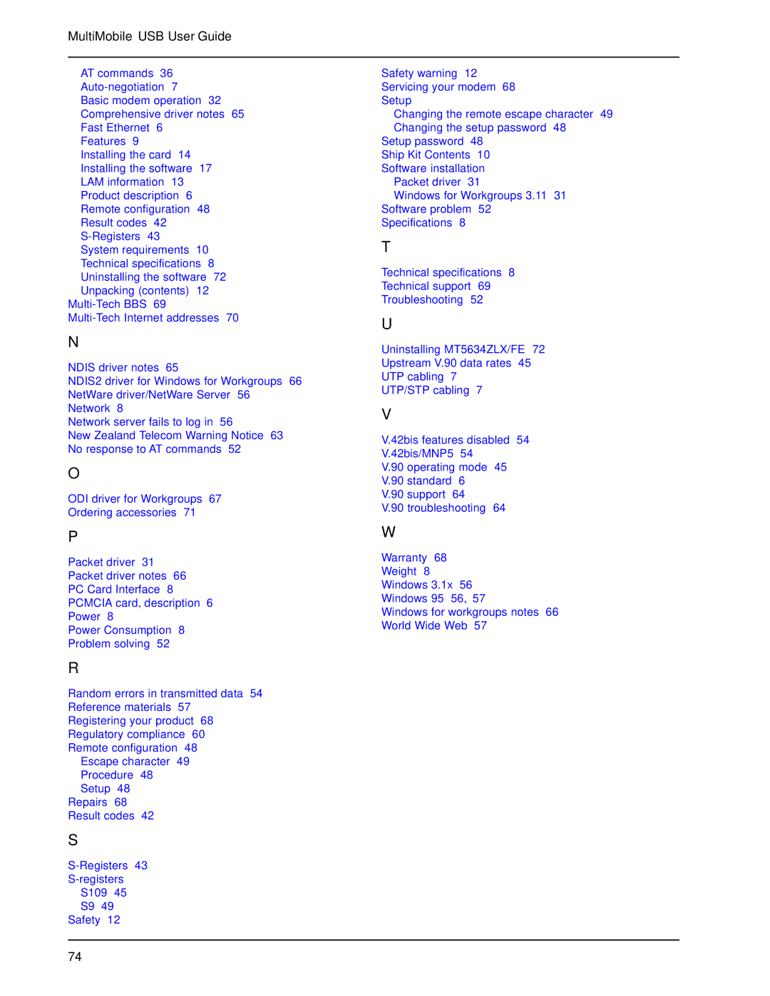 Multi-Tech Systems MT5634ZLX/FE manual MultiMobileUSB User Guide 