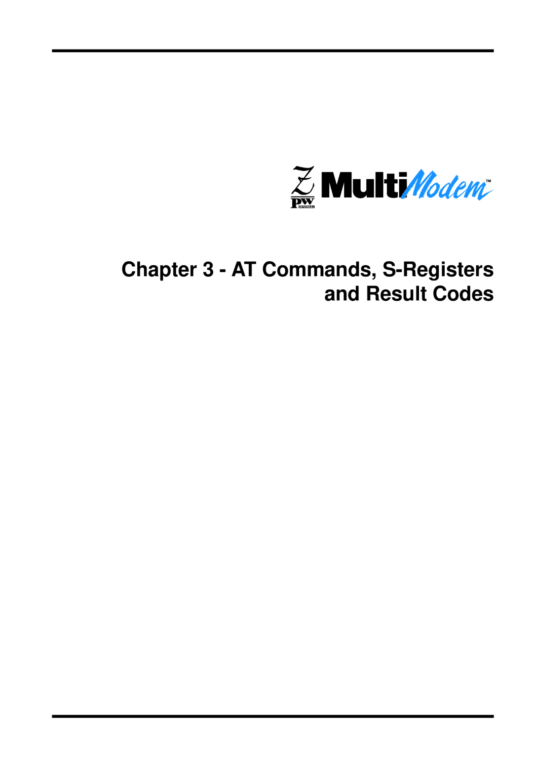 Multi-Tech Systems MT5634ZPW-PCI owner manual AT Commands, S-Registers and Result Codes 