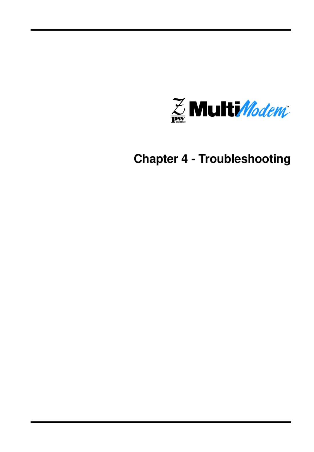 Multi-Tech Systems MT5634ZPW-PCI owner manual Troubleshooting 