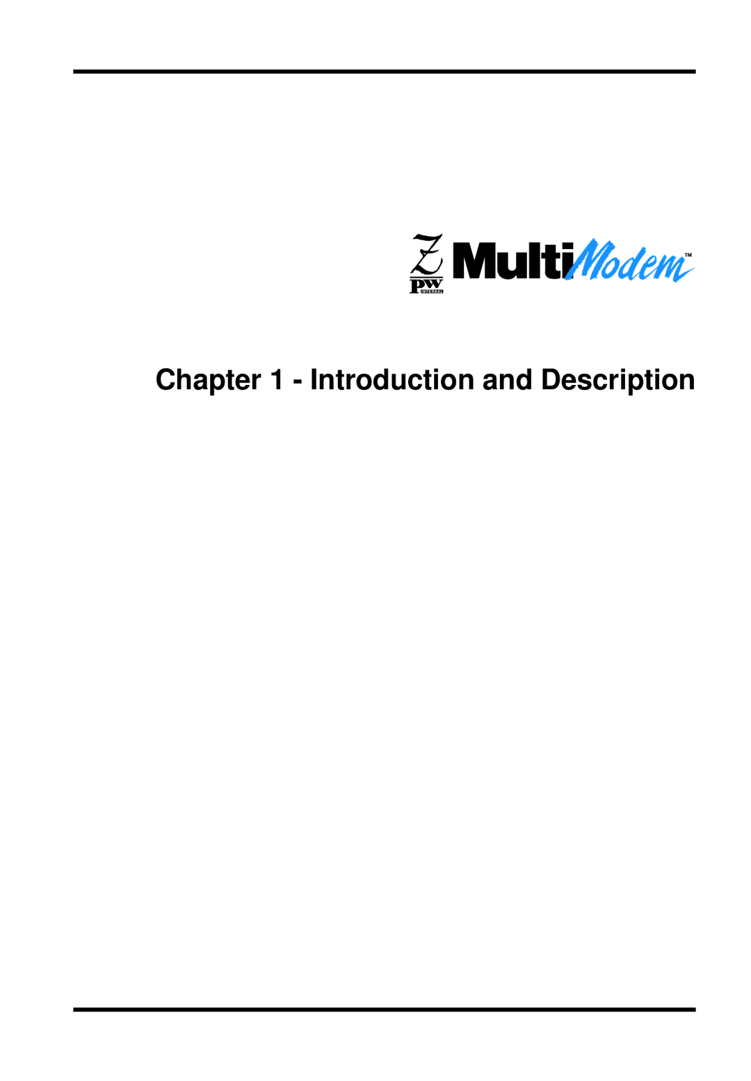 Multi-Tech Systems MT5634ZPW-PCI owner manual Introduction and Description 