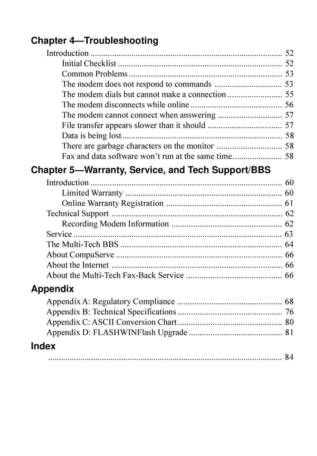 Multi-Tech Systems MT5634ZPX-PCI Introduction Initial Checklist Common Problems, Data is being lost, Technical Support 