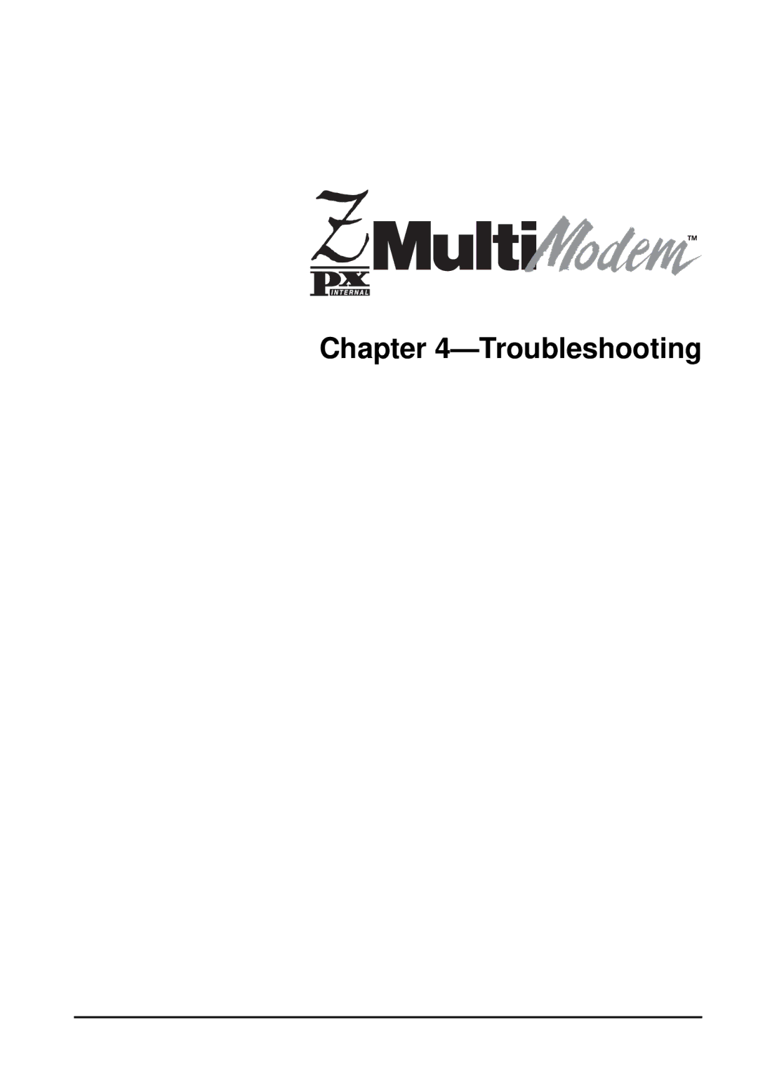 Multi-Tech Systems MT5634ZPX-PCI owner manual Troubleshooting 