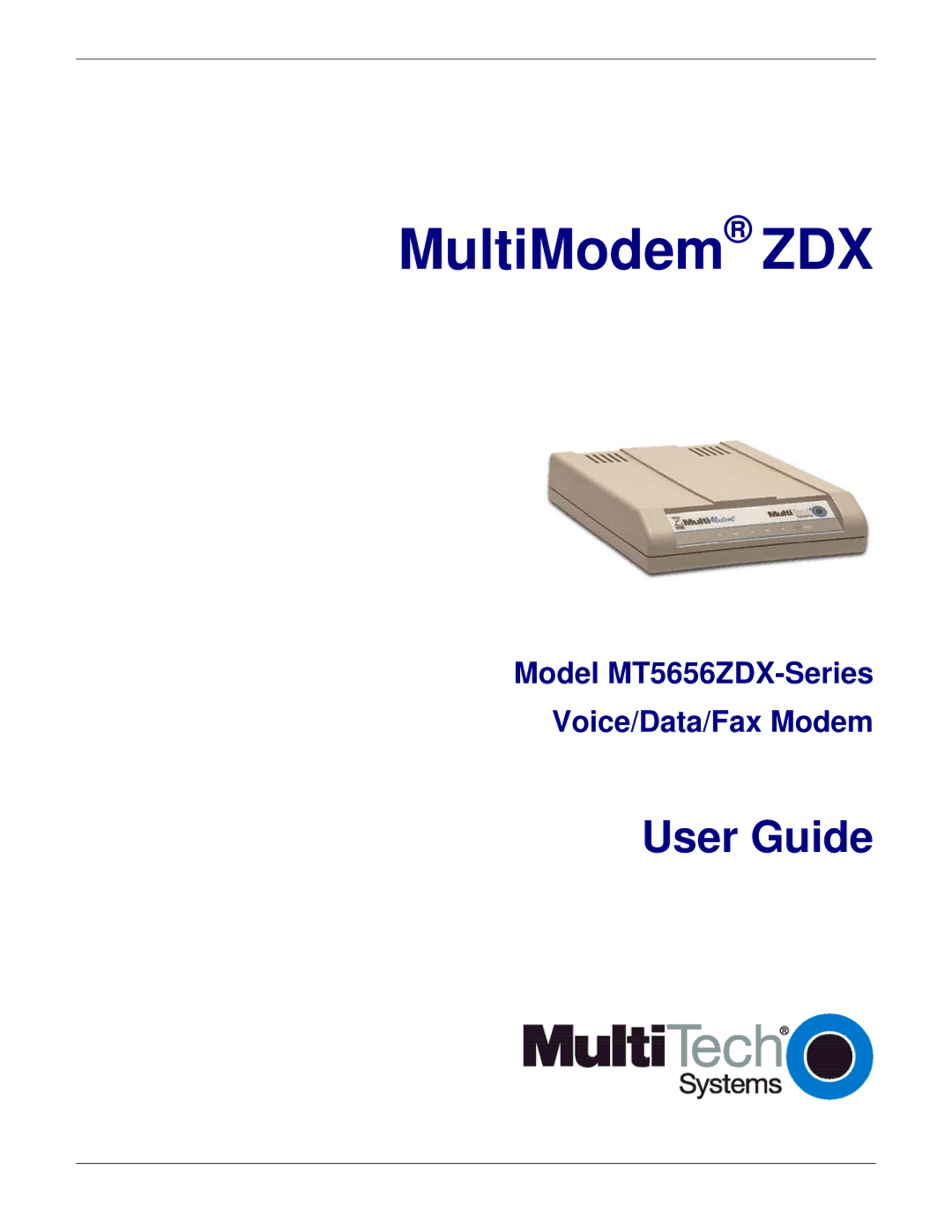 Multi-Tech Systems MT5656ZDX manual MultiModem ZDX 