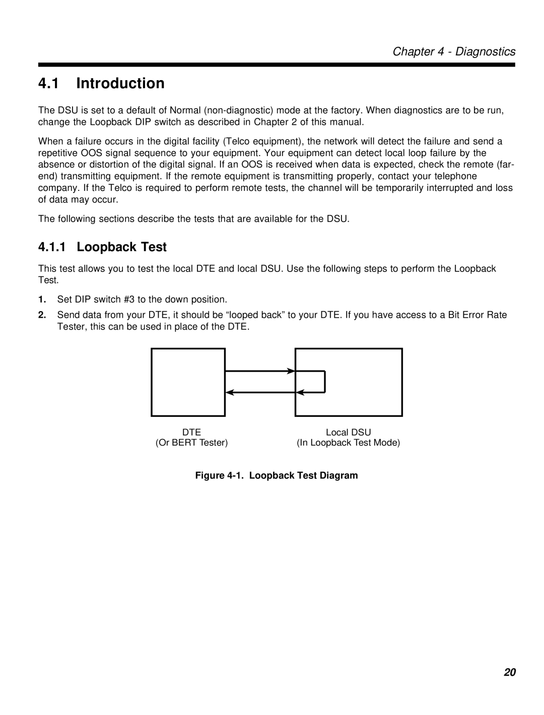 Multi-Tech Systems MT56DSU-S manual Loopback Test Diagram 