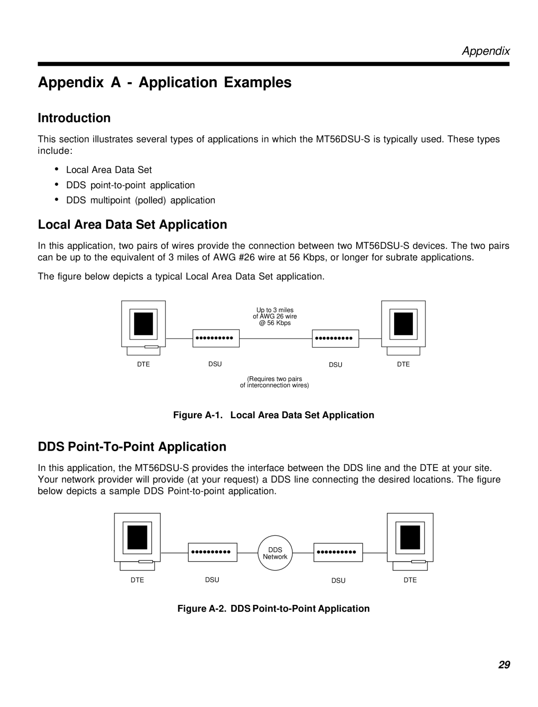 Multi-Tech Systems MT56DSU-S manual Appendix a Application Examples, Introduction, Local Area Data Set Application 