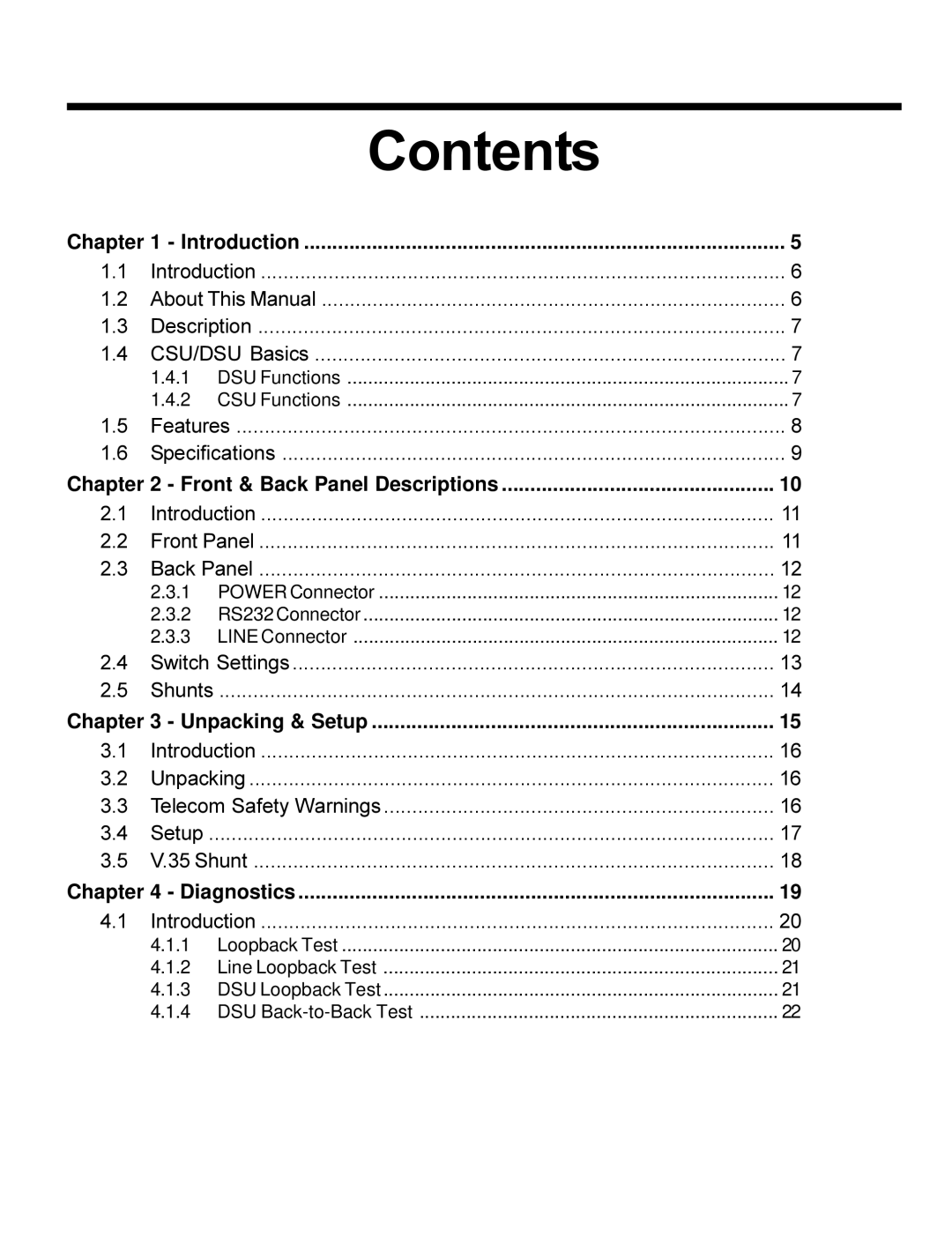 Multi-Tech Systems MT56DSU-S manual Contents 