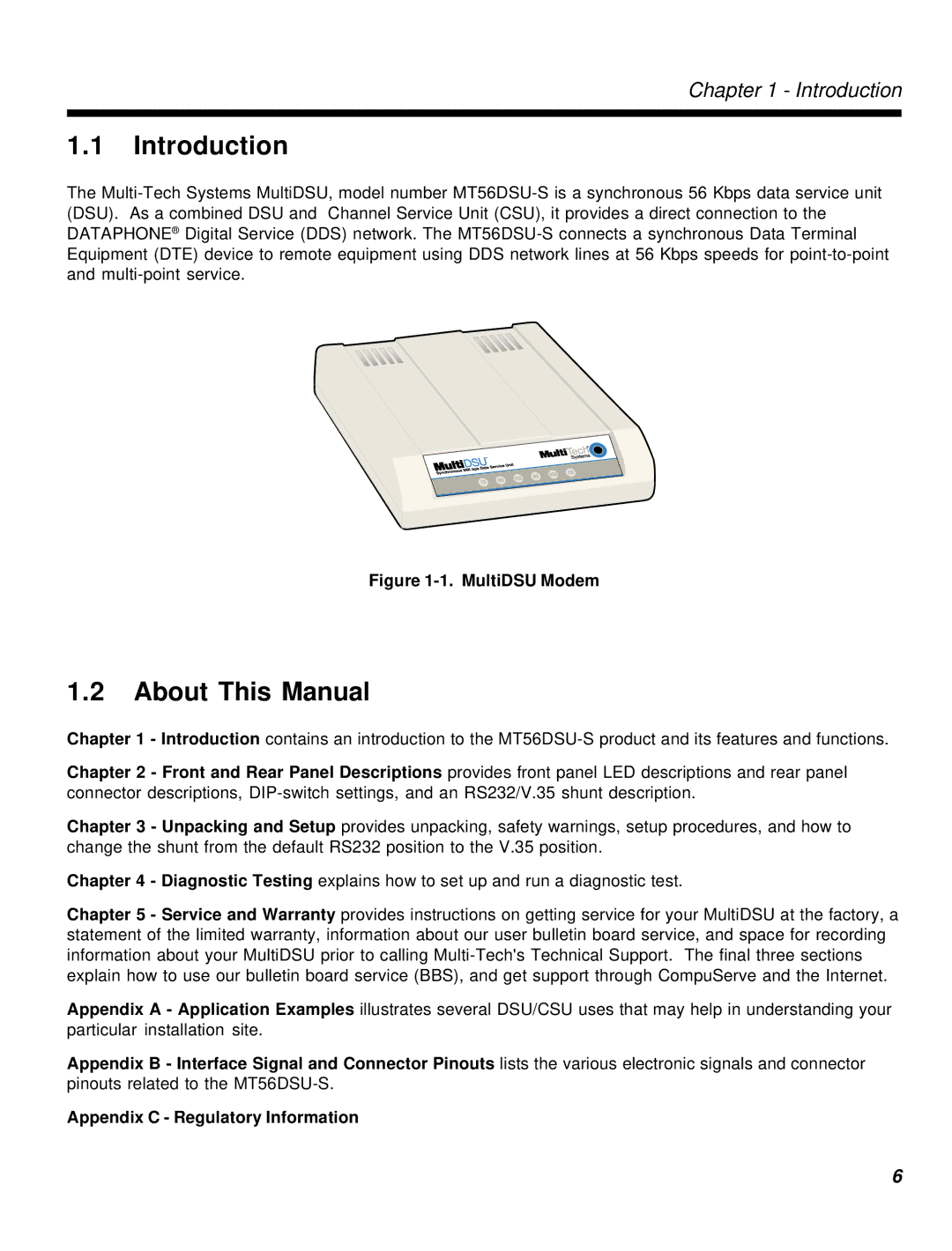 Multi-Tech Systems MT56DSU-S manual Introduction, About This Manual 