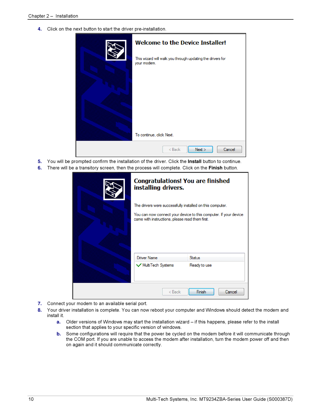 Multi-Tech Systems MT9234ZBA manual 