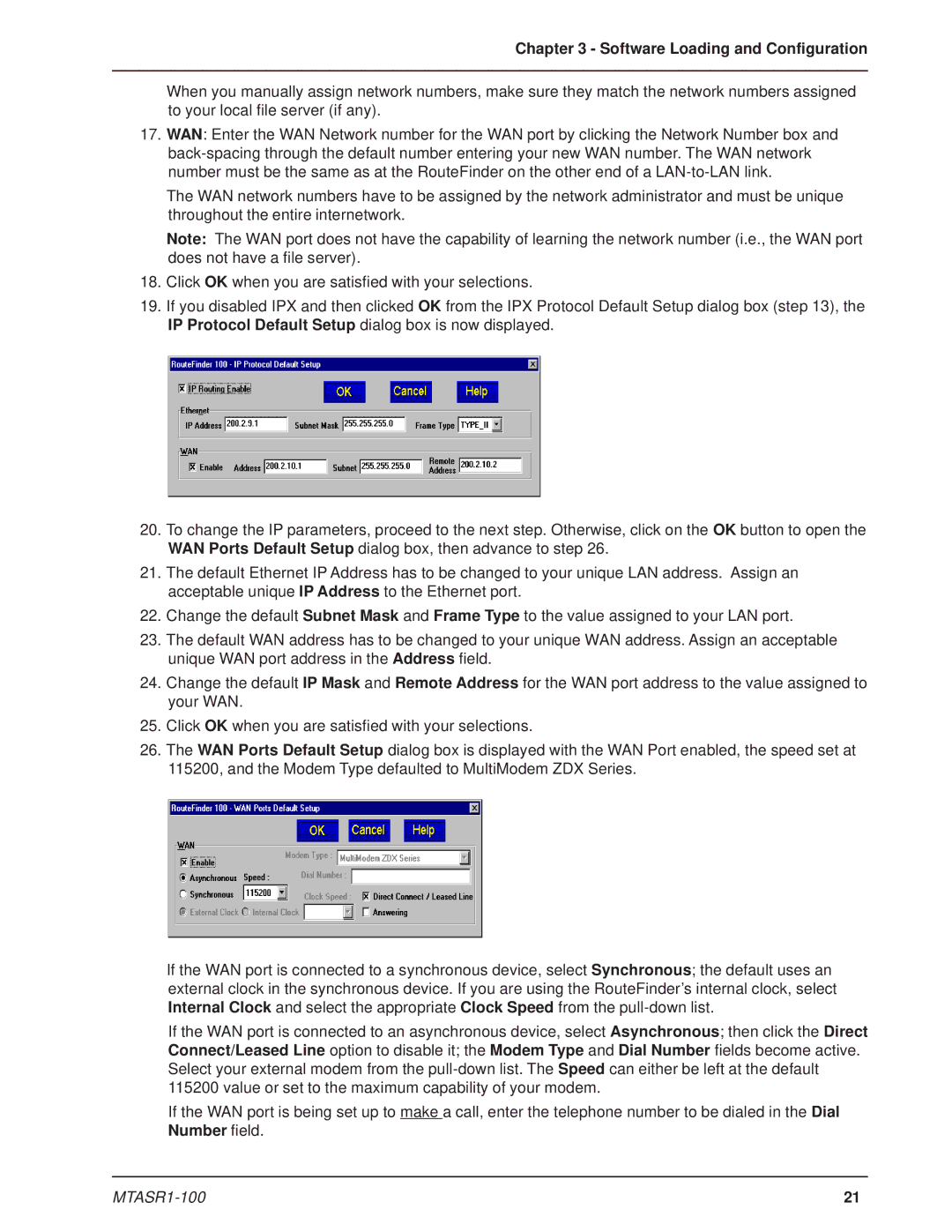 Multi-Tech Systems MTASR1-100 manual Software Loading and Configuration 