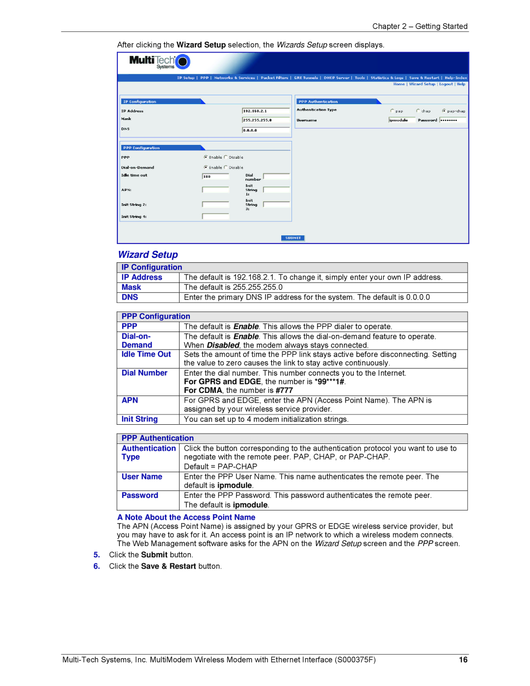 Multi-Tech Systems MTCBA-C-EN-NX manual PPP Configuration, Dial-on, Demand, Idle Time Out, Dial Number, Init String, Type 